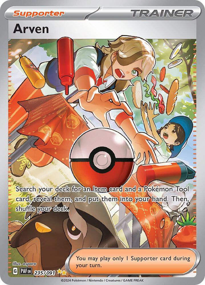 Pokemon TCG: Single: Arven (235/091) Scarlet & Violet: Paldean Fates